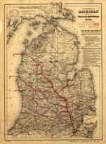 Michigan 1886 State Map